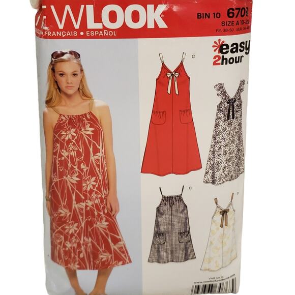 New Look Simplicity A Line Summer Dress Sewing Pattern UNCUT Size 10-22 Dress - Picture 1 of 6